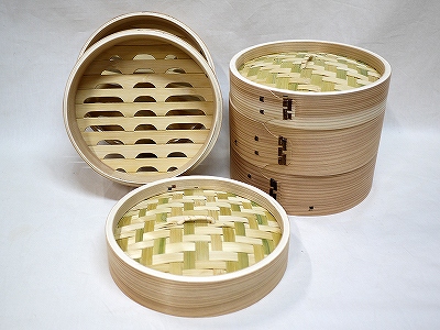 杉&竹 せいろ(蒸し器)2段 21cm